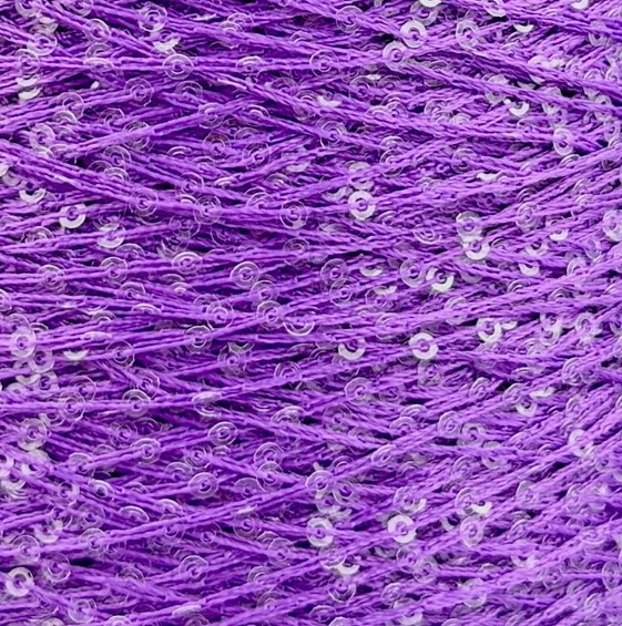 Torciatura di Domaso Art. Spangle Colours 4.5 – Garn mit Pailletten col. Violett 312